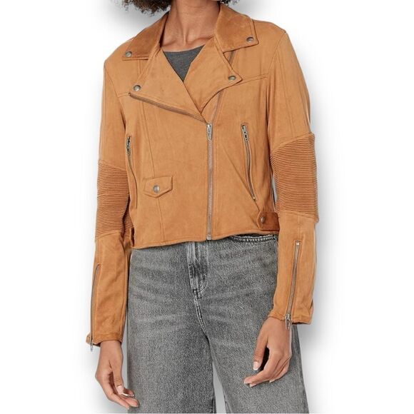[BLANKNYC] Women’s Faux Suede Moto Jacket in the Size Medium in Toasted Caramel - Picture 10 of 16